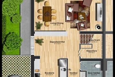 Duplex cu 5 camere cu Teren 325 Mp în Odăi - 33