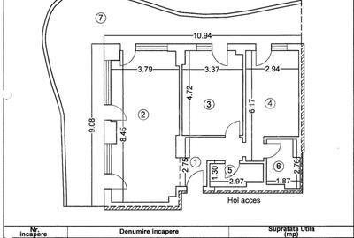 Apartament cu 3 camere în Nord