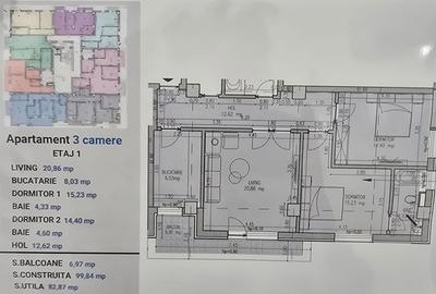 Apartament cu 3 camere în Sisești - 20