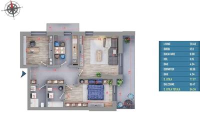 Theodor Pallady Apartament 3 Camere Decomandat 94 mp mutare imediata Theodor Pallady Apartament 3 Camere Decomandat 94 mp mutare imediata - 7