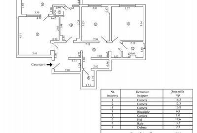 Apartament cu 3 camere in zona Micro 13 - 1