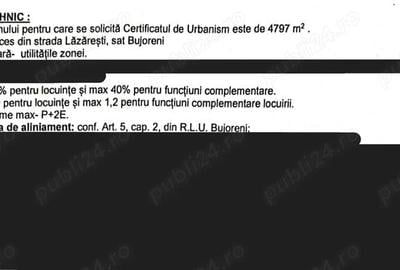 Teren de 4797 mp, în Bujoreni