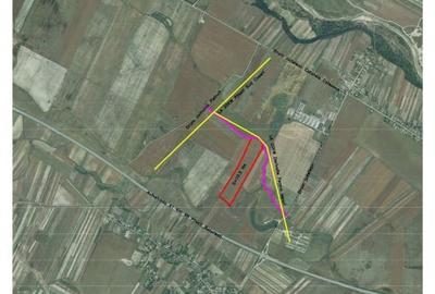 Teren intravilan 10,5 ha cu deschidere la drum, langa Autostrada - 1