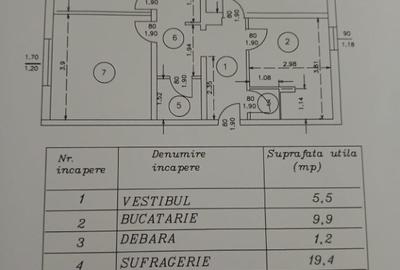 Apartament 3 camere centru Valea Calugareasca