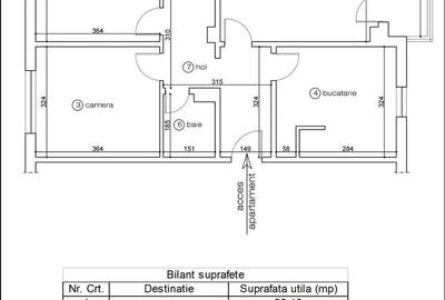 Apartament cu 3 camere decomandat în Florilor