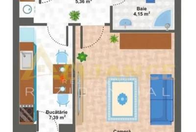 Garsonieră decomandată în Apărătorii Patriei