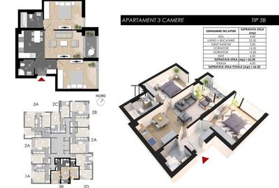 Apartament cu 3 camere decomandat în Sud - 16