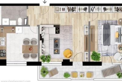 Apartament cu 2 camere decomandat în Între Lacuri - 6