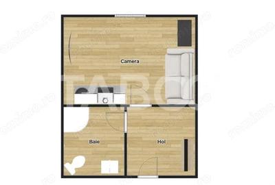 Garsoniera decomandata etaj intermediar 1 zona Vasile Aaron - 1