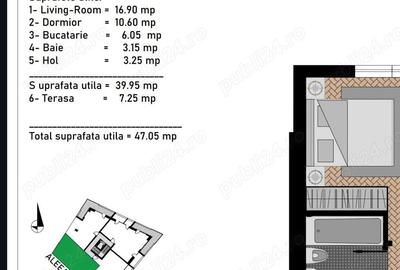 Studio 2 camere metrou Nicolae Grigorescu imobil NOU - 4