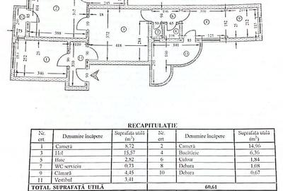 Apartament cu 3 camere în Unirii - 2
