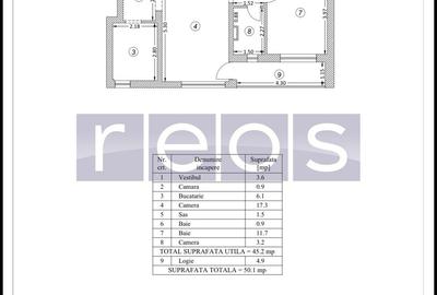 Apartament cu 2 camere semidecomandat, mobilat în Titan - 14