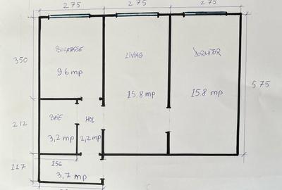 Apartament cu 2 camere in spate la Stadion, et 3 - 9