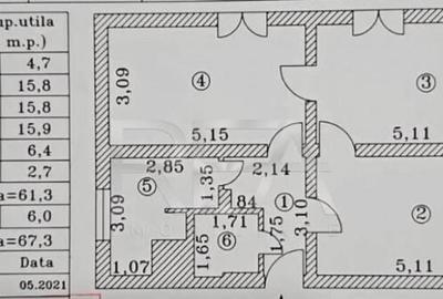 3 camere 61,3 mp utili zona Floreasca - 2