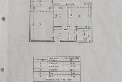 Apartament cu 2 camere decomandat, mobilat în Casa de Cultură