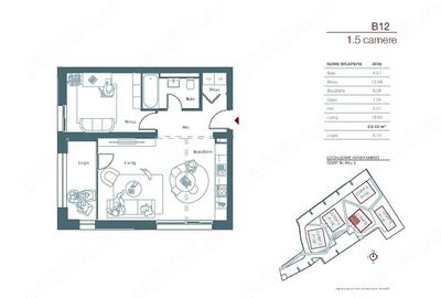 Apartament cu 2 camere decomandat în Est - 2