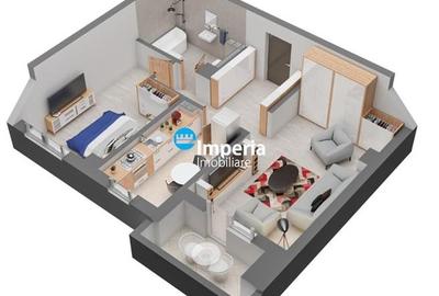 Apartament 2 cam de vanzare,56 mp,Dacia - 9