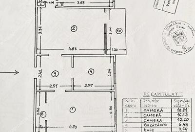 Apartament cu 3 camere , etajul 2, situat în inima orașului. - 10