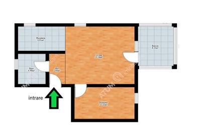 Apartament cu 2 camere balcon parcare subterana in Strand Sibiu - 6