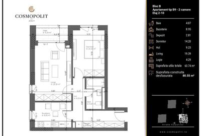 Apartament cu 2 camere în Răcădău - 6