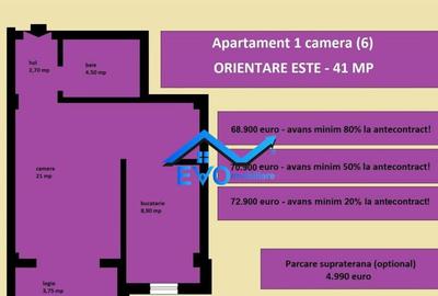 Apartament 1 camera, bloc nou Valea Lupului, 41 mp, - 2