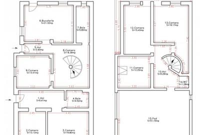Casă individuală cu 7 camere cu Canalizare în Girocului - 8