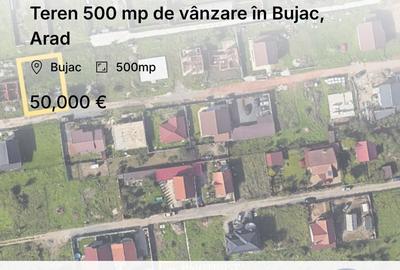 Teren Construcții intravilan de 500 mp, în Bujac - 1