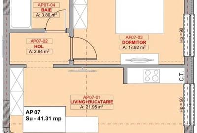 Apartament cu 2 camere semidecomandat în Dobroești - 13