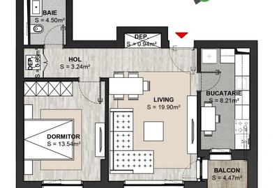 Apartament cu 2 camere finalizat, Noua Residence 2, Calea Bucuresti nr.254 - 3
