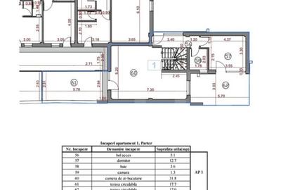Apartament cu 3 camere decomandat în 7 Noiembrie