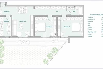 Apartament cu 3 camere în Plopi - 17