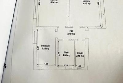 Apartament cu 2 camere decomandat în Nădrag - 3