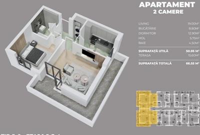 Apartament cu 2 camere la Parc Laurentiu Raiciu Popesti Oltenitei - 3