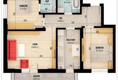 Apartament modern-Bragadiru Clinica Onix-Etaj 1 - 2