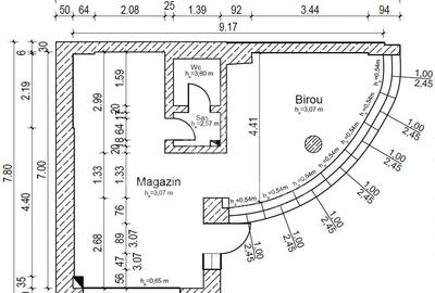 Spațiu comercial, de 50 mp, în Central - 4