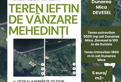 Teren de 5000 mp, în Dunărea Mică