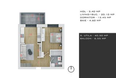 Apartament cu 2 camere în Titan - 5
