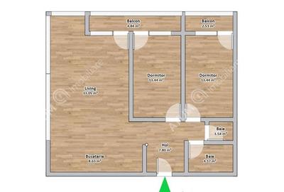 Apartament cu 3 camere 2 bai 2 balcoane zona Doamna Stanca Selimbar - 4