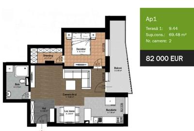 Apartament cu 2 camere în Băile Felix - 2