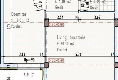 Apartament 2 camere, 57,21 mp, semifinisat, TVA inclus, zona Mara?ti - 2