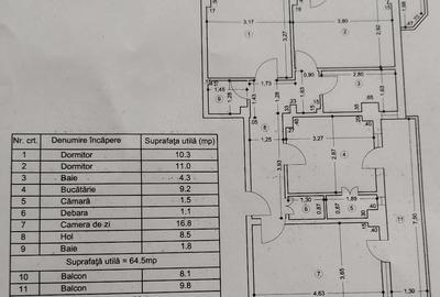 Apartament cu 3 camere decomandat în Central - 1