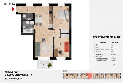 Apartament cu 3 camere decomandat în Mănăștur