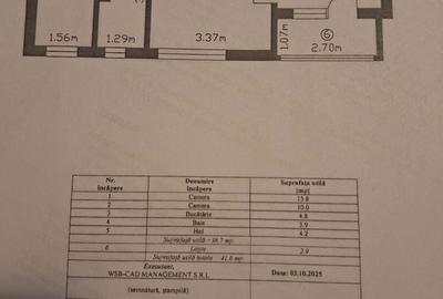 Apartament cu 2 camere semidecomandat în Central
