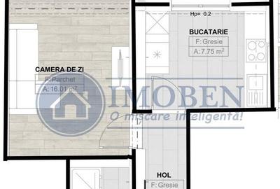 Garsoniera spatioasa-Etaj 2-Bloc Nou-Incalzire in pardose...