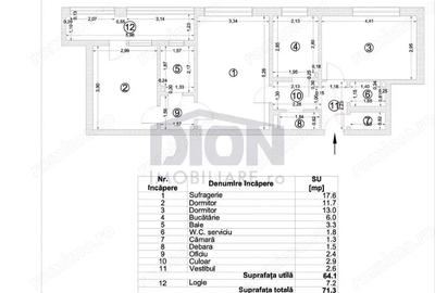 Apartament cu 3 camere semidecomandat în Baba Novac - 4