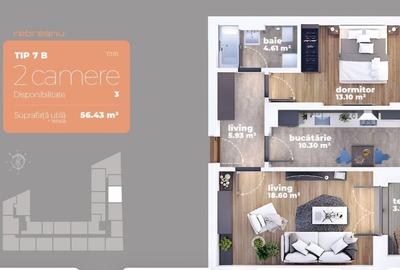 Apartament cu 2 camere decomandat în 1 Decembrie 1918 - 7