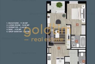 Apartament cu 2 camere semidecomandat, mobilat în Băneasa - 19