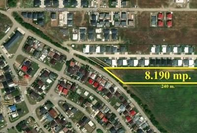 Tunari - Tarla 30, teren intravilan in suprafata de 8.190 mp. cu deschidere de 32 m. - 6