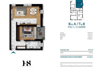 Apartament cu 2 camere în Unirii - 2