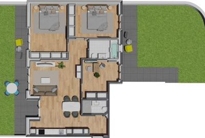 Apartamente semifinisate de 2/3 camere, la 2 minute de VIvo Mall - 11
